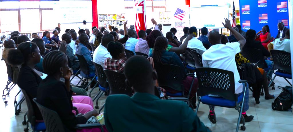 Panel discussion in progress at American Center Kampala